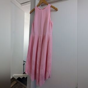Banana Republic Pleated Laser Cut Pink Dress Sleeveless - 6 - NWT
